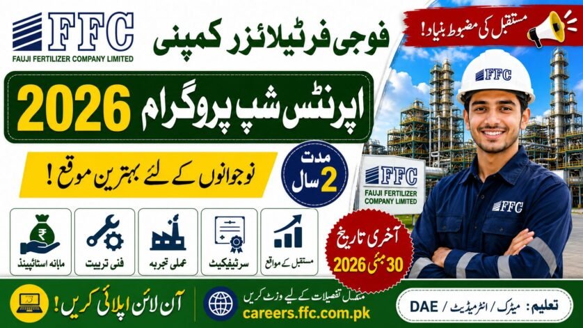 FFC Fauji Fertilizer Company Apprenticeship 2026 – Apply Online