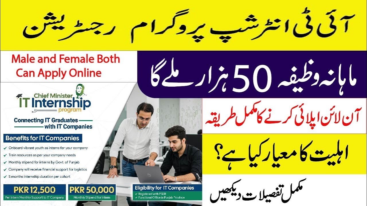 CM IT Internship Program Online Apply cmitinterns.punjab.gov.pk