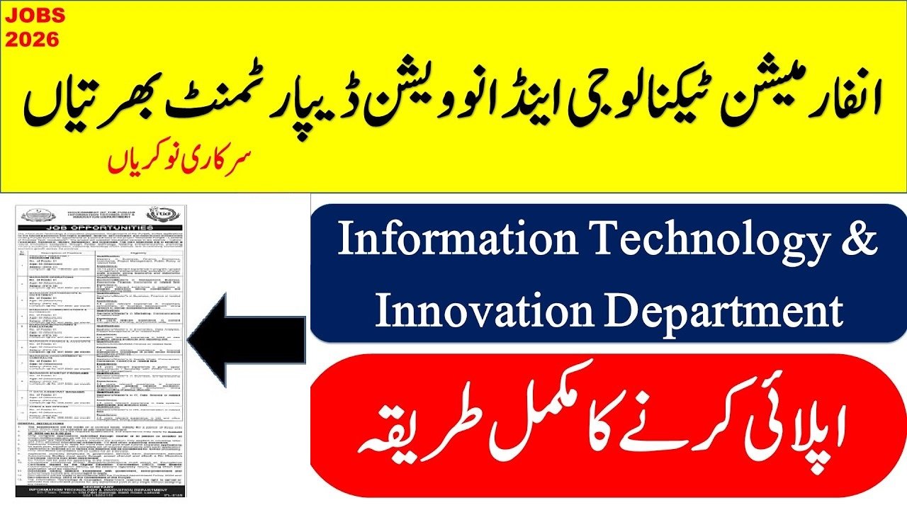 Information Technology & Innovation Department New Jobs