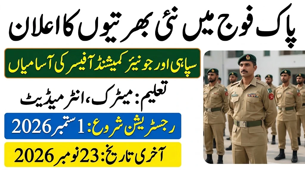 www.joinpakarmy.gov.pk Pakistan Army Junior Commissioned Officer Jobs