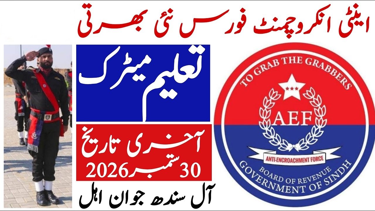 Anti Encroachment Force Sindh Jobs