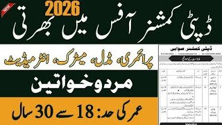Deputy Commissioner Office New Jobs