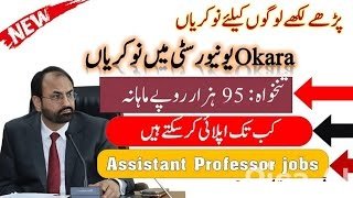 University of Okara New Jobs